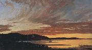 Frederic E.Church Sunset,Bar Harbor painting